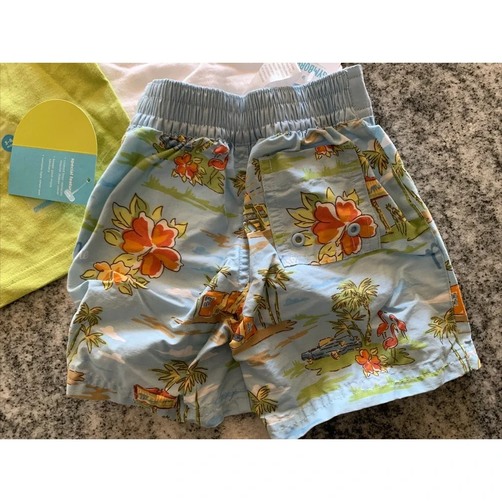 NEW Infant Boy 3-6M Gymboree 3 Piece Set Blue Miami Summer‎ NWT (M2)